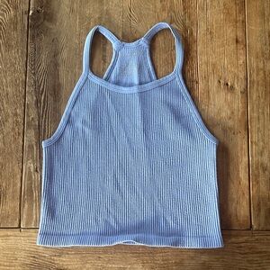 By Together Sky Blue Ribbed Tank